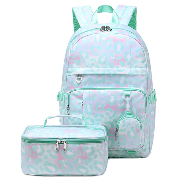 Girls Bookbags Back Pack School Bag for Teens Girl Elementary Middle School Student Waterproof Backpack with Insulated Lunch Bag