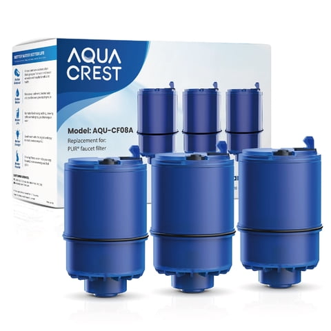 Aqua Crest - Paquete De 3 Filtros De Repuesto Para Sistemas De Filtración De Grifos Pur