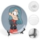 thumbnail image 4 of Hilda Plato decorativo de porcelana fina (bone china), plato decorativo de cerámica para hogar, oficina, soporte de pared, platos decorativos para dormitorio - 6 pulgadas (15 cm), 4 of 6