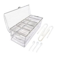 Bothyi - Servidor De Condimentos Refrigerados Cuencos De Servir Transparentes Para Ensalada Frutas Al Aire Libre