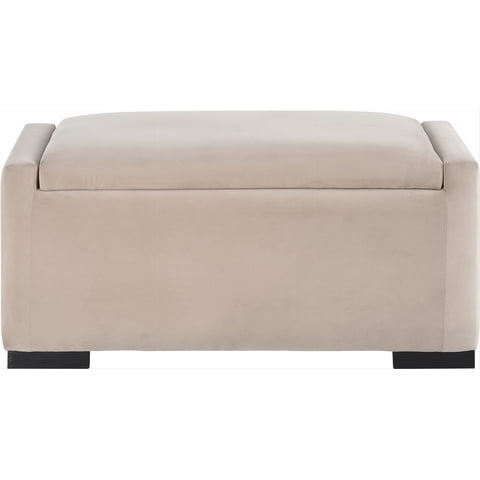 Máxima Design - Banqueta Con Baúl Leyzy Beige Felpa 40X55X105 Cm