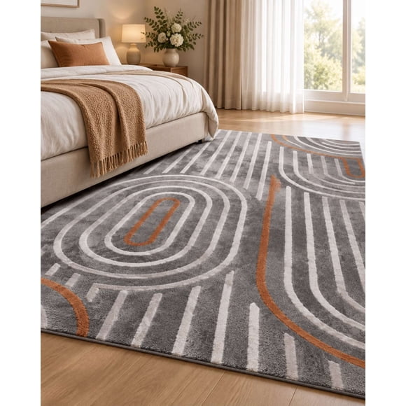 Alfombra Tapete Jacquard Cutting 150 × 200 cm para Living y Dormitorio