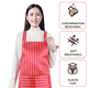 thumbnail image 3 of Paquete de 2 delantales de cocina, delantal de chef suave con pechera ajustable y bolsillos para hombres y mujeres., 3 of 5