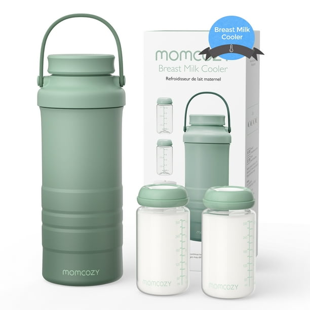 Momcozy 24h Enfriador De Leche Materna Reutilizable Portátil, Conservadora de Leche Portátil, Verde