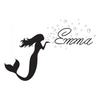 Rienda Libre Graphics - Decomural Personalised Name Mermaid Ws-44234