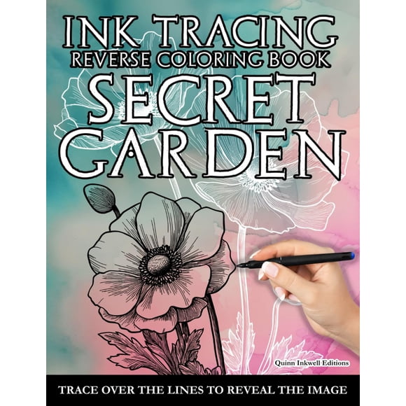 Libro para colorear Majosta Secret Garden Ink Tracing Ink Reverse