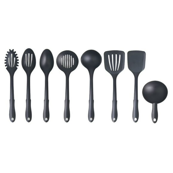Juego de Utensilios De Cocina 8 Piezas Nylon Negro