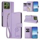 thumbnail image 2 of Funda Cartera Trébol para Motorola Edge 70 5G con Ranuras Tarjetas y Carga Inalámbrica Morado claro, 2 of 6