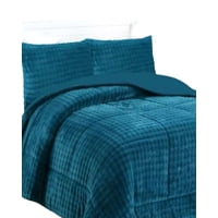 Genérico - Cubrecama Con Chiporro Con Relieve 2P Turquesa