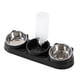 thumbnail image 1 of Comedero automático para mascotas con bebedero automático. Incluye comedero para comida húmeda y seca. Juego de comederos y bebederos para gatos y hám negro, 1 of 5
