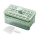 thumbnail image 2 of Tipo De Prensa Bandeja De Cubitos De Hielo Reutilizable Ahorre Espacio Para Bebidas Congelador Enfriamiento 2 Capas Verde, 2 of 3