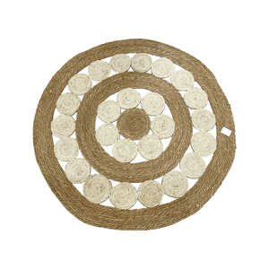 Genérico - Alfombra Redonda Yute Natural 120Cm Diámetro
