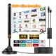 thumbnail image 1 of Alcance de Más de 1000 Millas Antenas de TV HD para Canales Gratis, Antena de TV Digital para Smart TV Interior, Amplificador de Recepción de Largo Alcance 360° Potenciador de Señal para Canales Loca, 1 of 12
