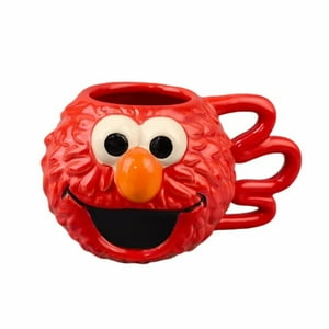 Estoykuku - Tazón Cerámica 3D Elmo Sonrisas Plaza Sesamo