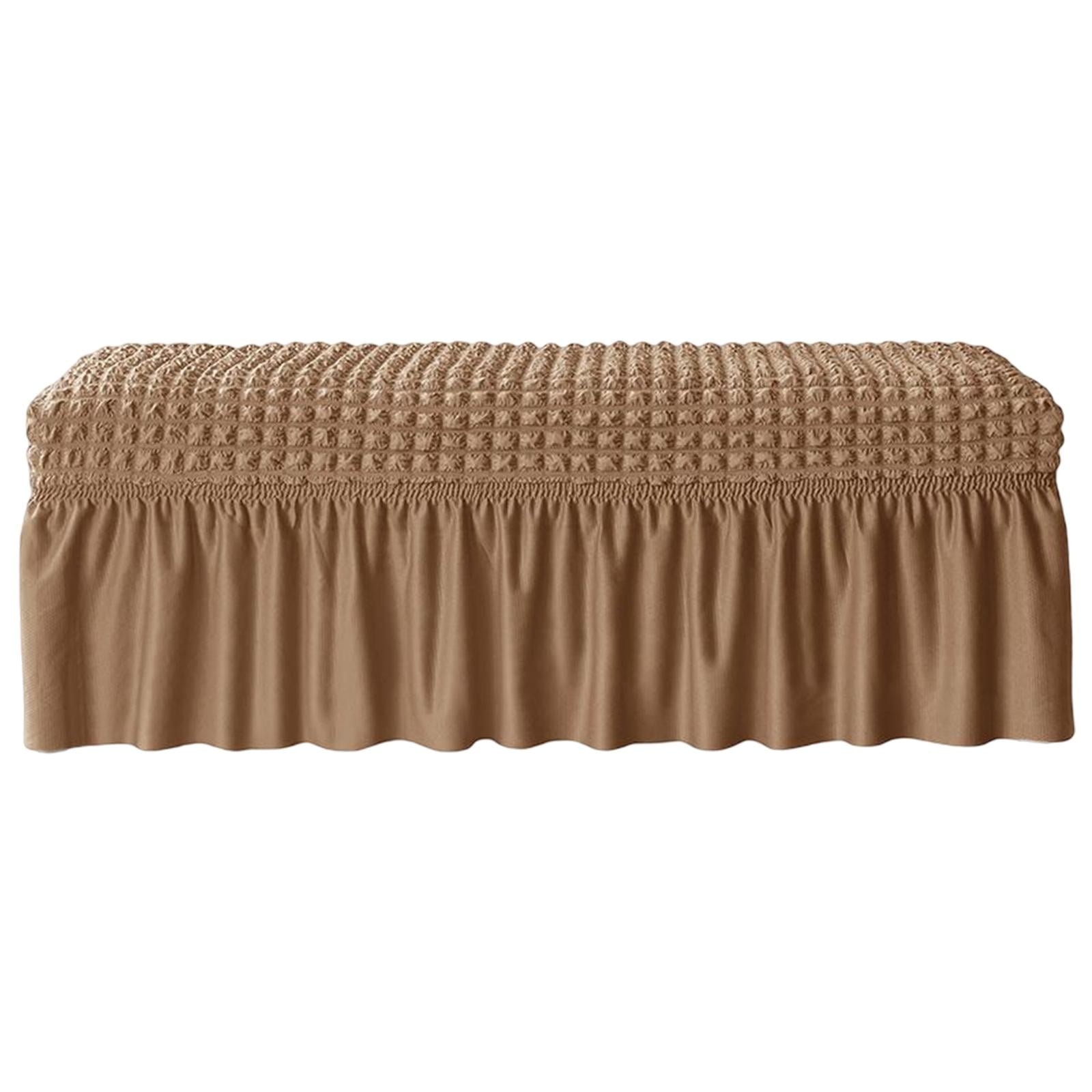 Bothyi - Protector De Muebles De Asiento De Banco De Cubierta De Banco Largo Para Sala De Estar Decoración De Hotel Café Claro