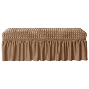 Bothyi - Protector De Muebles De Asiento De Banco De Cubierta De Banco Largo Para Sala De Estar Decoración De Hotel Café Claro