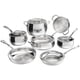 thumbnail image 1 of Batería de cocina Cuisinart PCT-12 de acero inoxidable triple capa, 12 piezas, 1 of 8