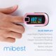 thumbnail image 2 of Oxímetro de pulso de dedo Mibest OLED O2 Meter blanco/rosa, 2 of 8