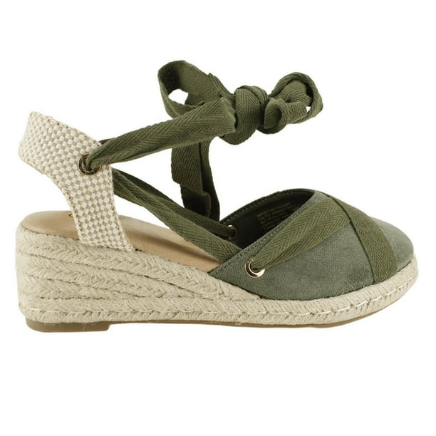 Sandalia Agua de Coco Cuña Verde Petróleo