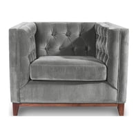 Latam Home - Sofá Roma 1C Tela Velvet Gris