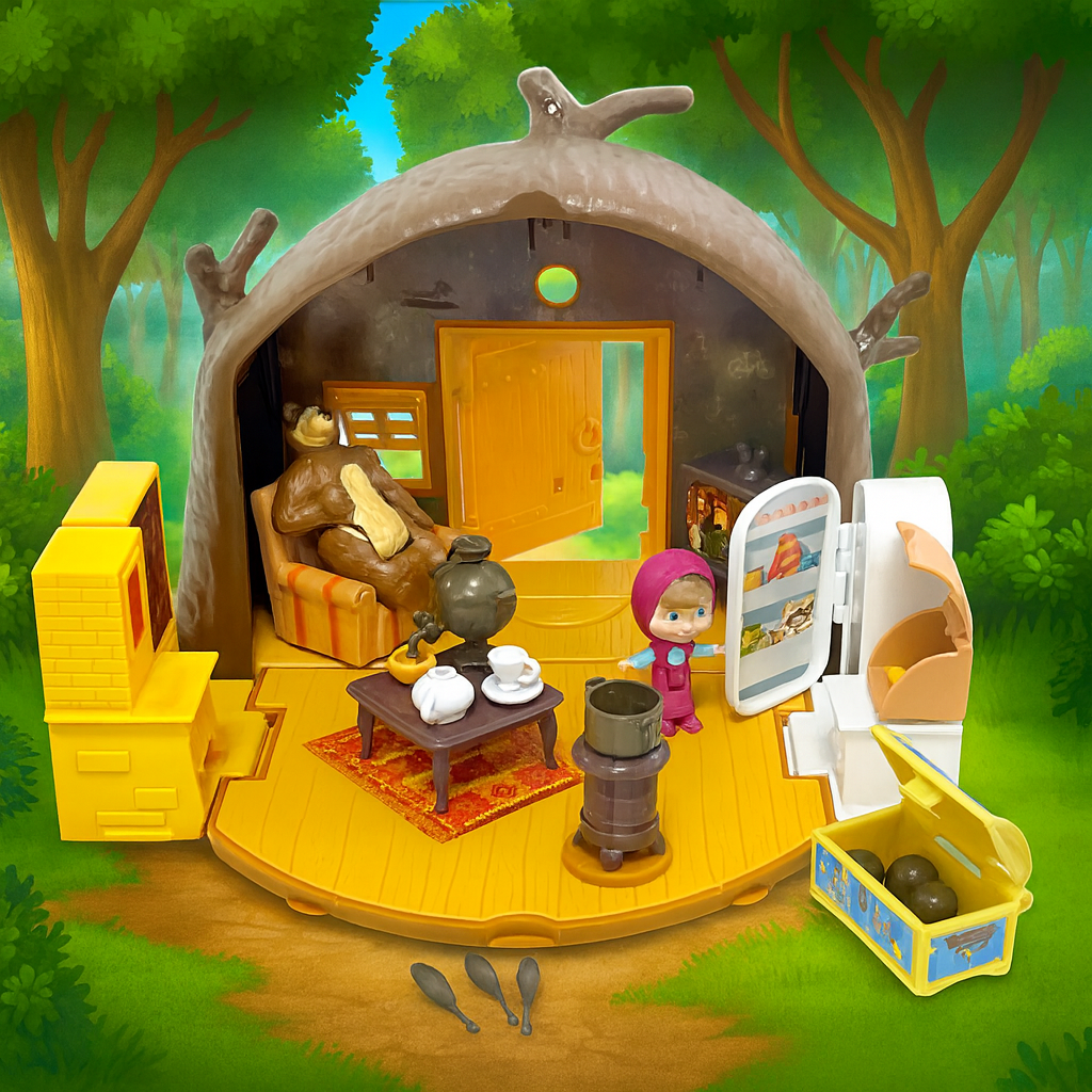 Toyng - Juguete Casa Oso Set De Juego - Masha Y El Oso