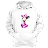 Genérico - Polerón Canguro Ratoncita M. Blanco Talla S Unisex