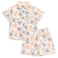 Set De Ropa Bluey Bingo Para Niños Pequeños, Camisa Y Pantalones Cortos 5T