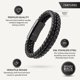 thumbnail image 3 of Pulsera RTZN de Cuero Negro Doble Trenza Talla Grande, 3 of 9