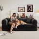 thumbnail image 1 of 78.8" Compression Sofa,Convertible Floor Sofa Bed-with Pillow Back Support Armrest,Comfy Futon Couch Sleeper Bed,Loveseats Boneless Modular Sectional Sofa,Corduroy fabric,for Living Room,Bedroom,Black, 1 of 3