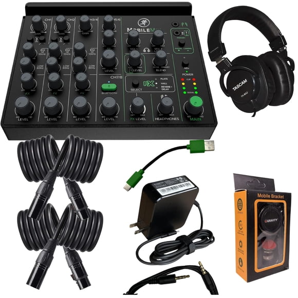 Mezclador Mackie MobileMix 8 canales USB‑C – Pack