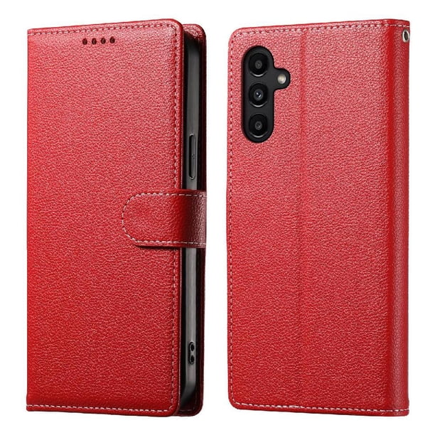 Funda para FOXDOCK Samsung Galaxy A14 4G/5G– Cuero Premium, 3 ranuras para tarjetas, Protección contra impactos