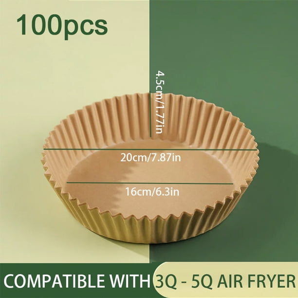 30pcs/50pcs/100pcs, Food Grade Air Fryer Paper Liners, Oil Absorbing Air Fryer Disposable Paper Liner For Microwave, Round Air Fryer Basket Liners, Baking Supplies