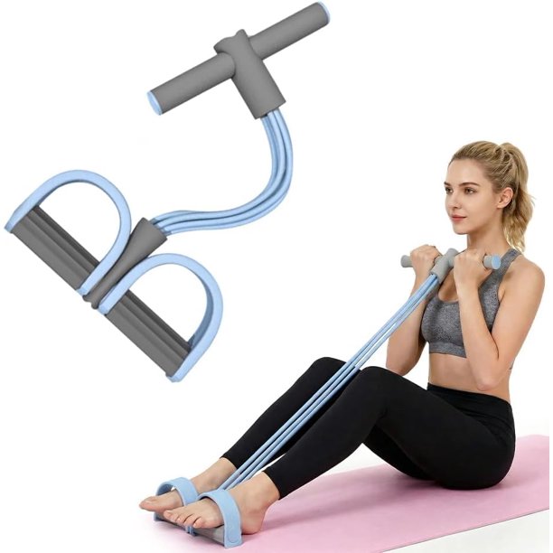 Banda resistencia pedal multifunción elástica asas abdomen brazo pierna