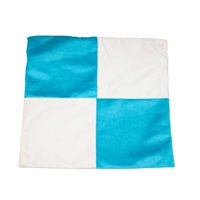 Máxima Design - Funda Cojín Gabriela Turquesa Blanco Felpa 50X50 Cm