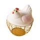 thumbnail image 1 of Cesta Para Huevos De Gallina, Bonita Cesta De Alambre De Metal Para Guardar Huevos De Gallina Para Encimera, Color Rosa Y Dorado, 1 of 5