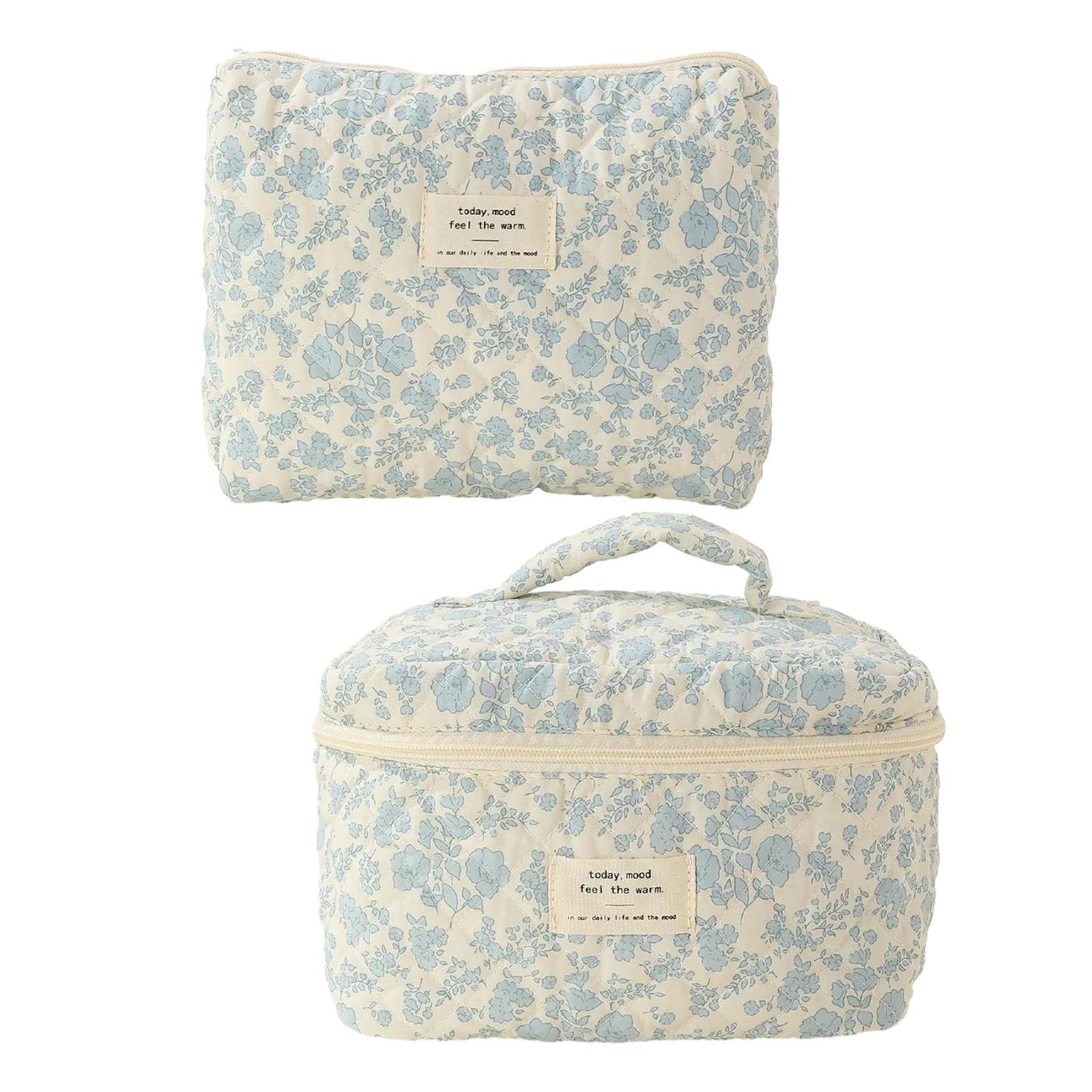 Magideal - Bolsa De Maquillaje Acolchada Para Cosméticos, Estuche De Viaje Multifuncional Para Cosméticos, Bolsas De Aseo Para Loción, Lápiz De Cejas, Perfume, 2