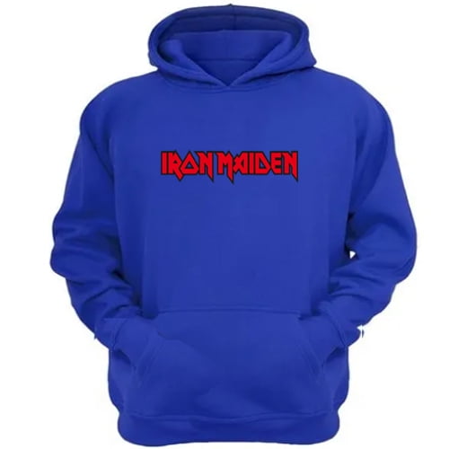 Polerón Canguro Iron Maiden Azul Talla S Unisex
