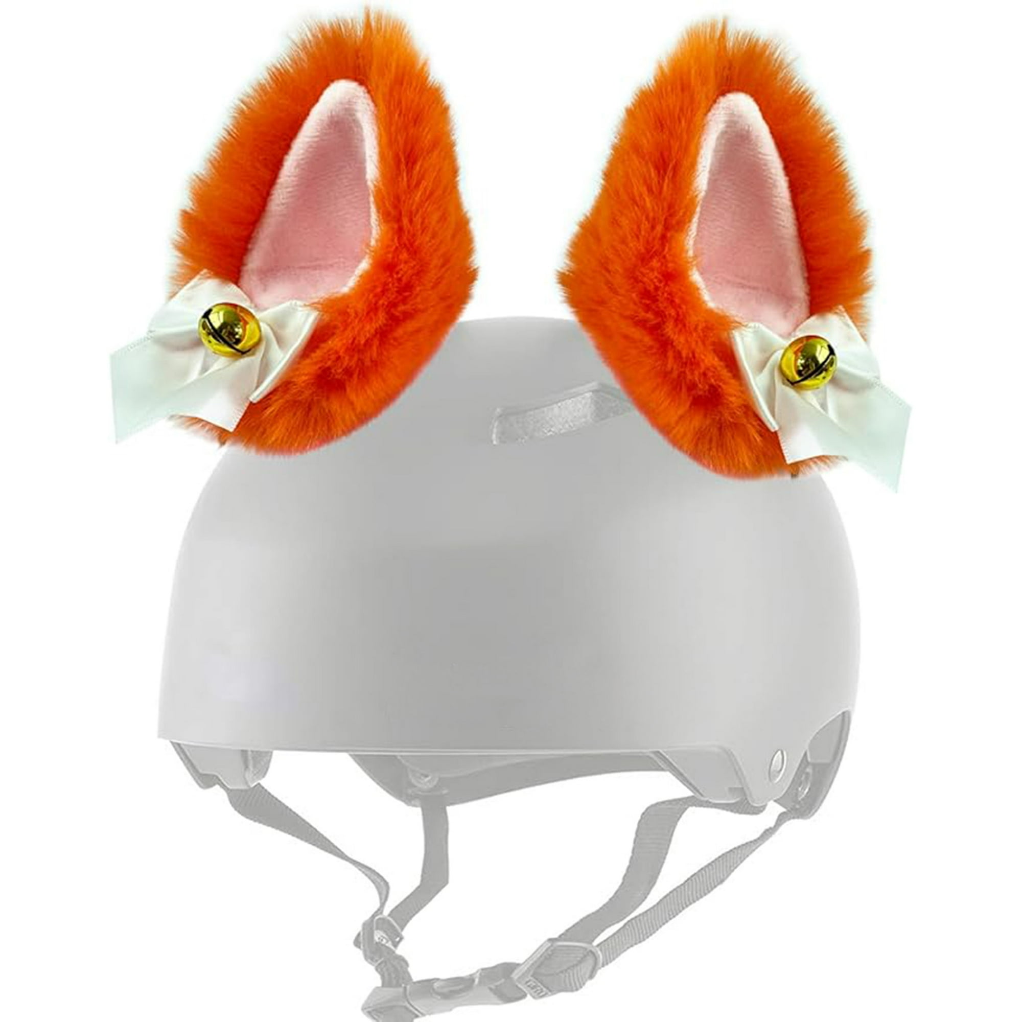 Veat00l - Decoración De Cascos Con Campanas Para Orejas De Gato, Orejas De Peluche, Accesorios De Pegatinas Para Cascos De Bicicleta, Motocicletas, Decoración De Cascos, Sin Casco