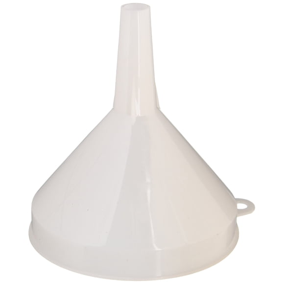Embudo Winco de plástico, 10,8 cm de diámetro, blanco, tamaño mediano