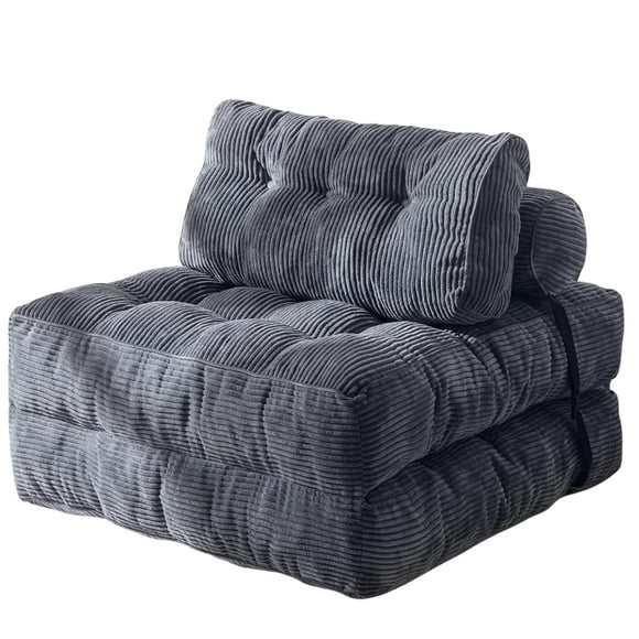 Silla Sofá Cama 155x81cm Puff Plegable Acolchada Hogar
