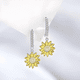 thumbnail image 2 of Aros Girasol Plata 925 Circonitas Blancas Flor, 2 of 3
