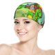 thumbnail image 5 of Franklin Gorro de Natación de Licra, Gorro de Baño de Tela Cómoda, Gorro Elástico Antideslizante para Hombres, Mujeres y Niños, 5 of 6