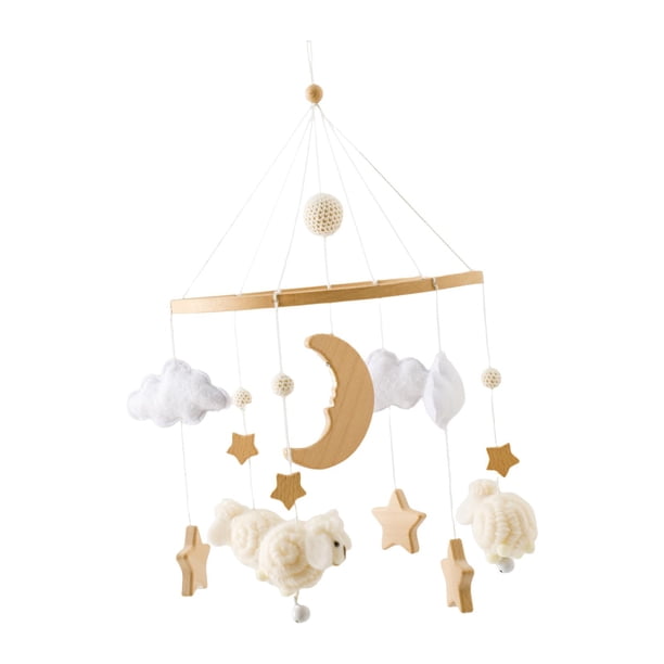 Adornos De Fieltro Móviles Para Cuna De Guardería, Decoración Colgante Para Recién Nacidos, Niños Y Niñas, Color Beige