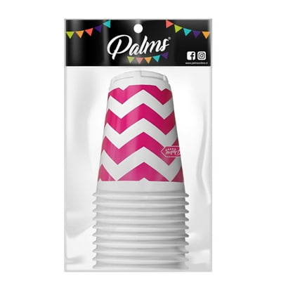 Set Vasos Diseño Rosado 6 Un Palms