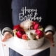 thumbnail image 5 of Topper Para Pastel Happy Birthday De Acrílico Espejado Plateado, 5 of 8