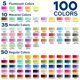 thumbnail image 3 of Set de acuarelas Finenolo de 100 colores con metálicos y más, 3 of 7