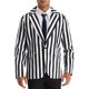 thumbnail image 1 of Blazer de Rayas Verticales Casual Slim Fit de Hombre INSPIRE CHIC Talla XL Blanco, 1 of 6