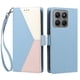 thumbnail image 3 of Cartera de PU Tricolor para Motorola Moto G47 con Ranuras y Soporte, Azul Claro, 3 of 6