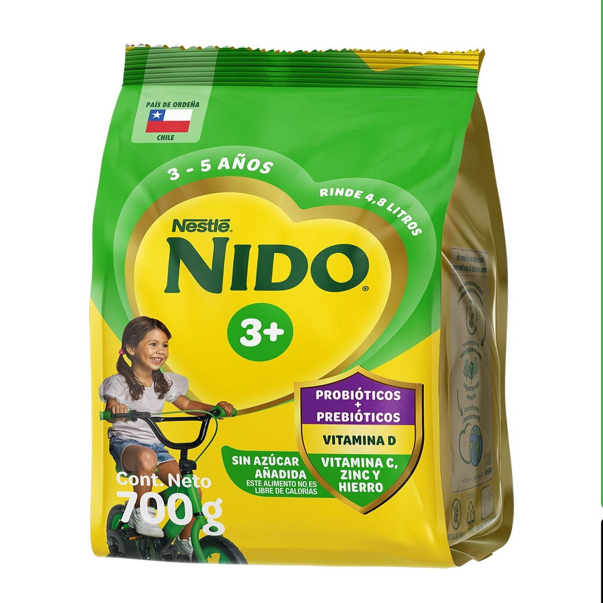 Leche En Polvo Semidescremada Etapa 3+ Bolsa 700 g Nido