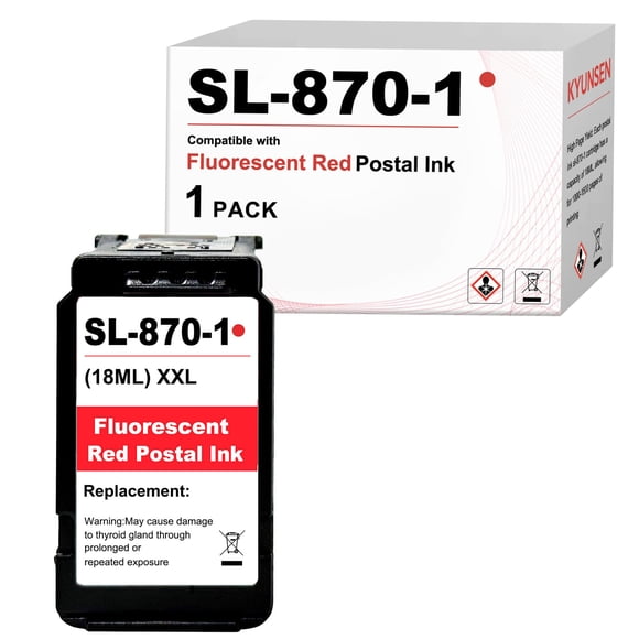 Cartucho de tinta KYUNSEN SL-870-1 XXL rojo fluorescente 18 ml